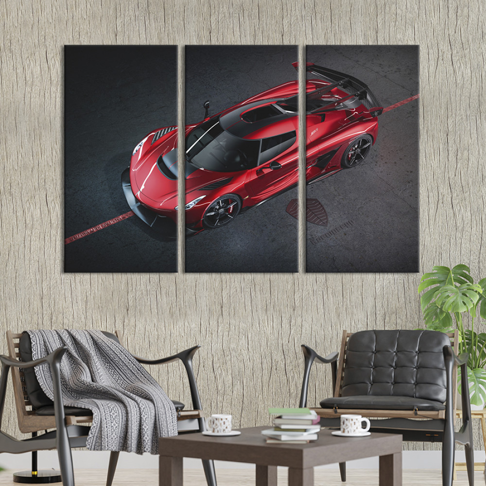 Картина Стильний автомобіль Koenigsegg Jesko Absolut 128x81 см (1241-31)