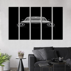 Картина Сяючий чорний автомобіль 87x50 см (1323-51)