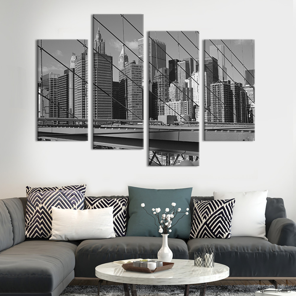 Картина Вигляд із мосту на Мангеттен 129x90 см (382-42)