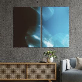 Картина Двоколірний фон з чорно-блакитними розводими 71x51 см (1183-2)