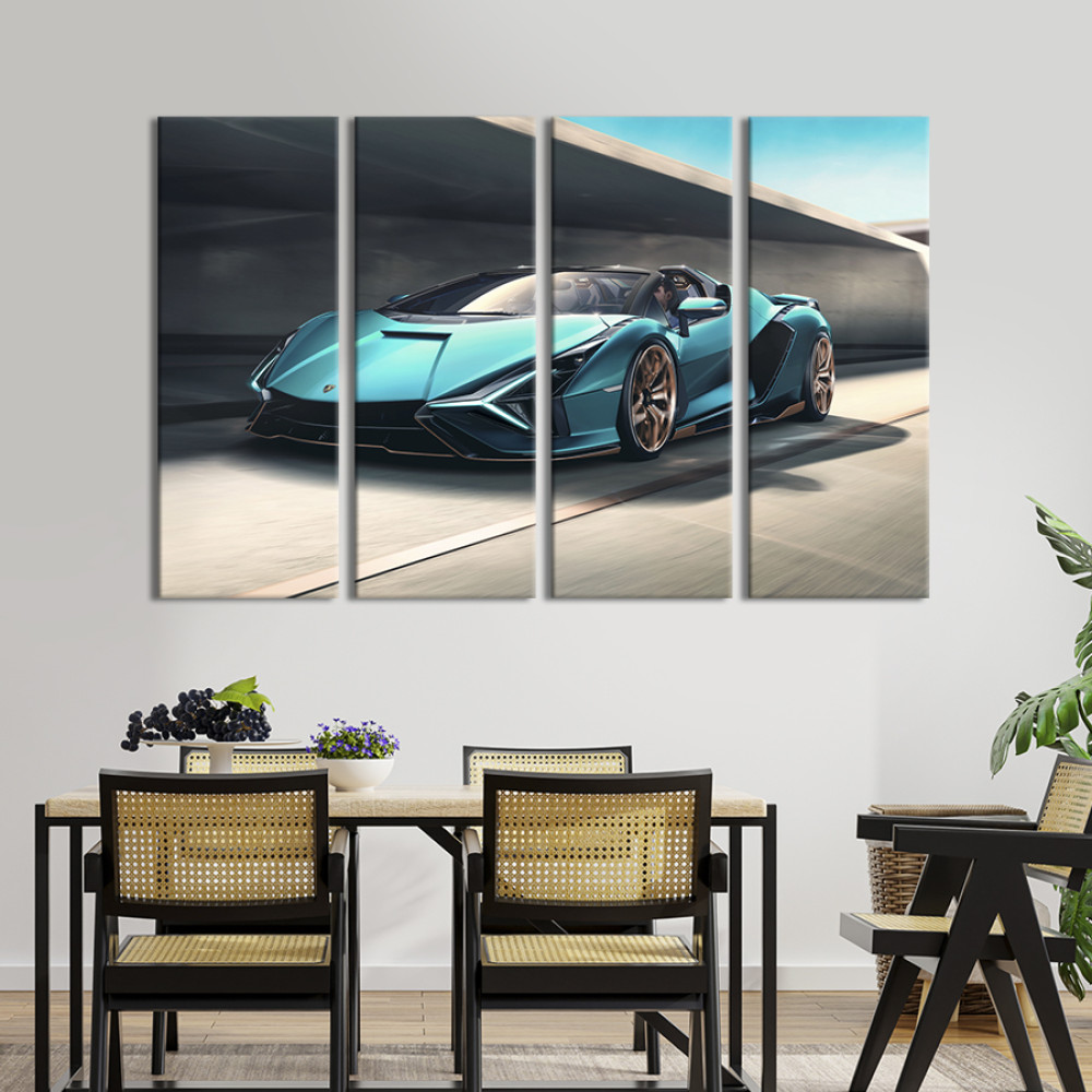 Картина Шикарний Lamborghini Sian Roadster 89x53 см (1274-41)