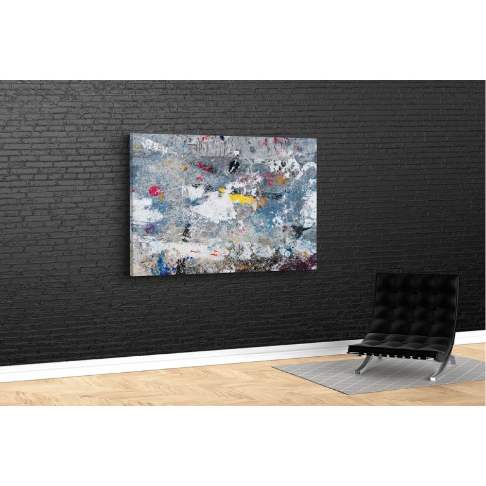 Картина Абстракція холодні фарби 51x34 см (467
