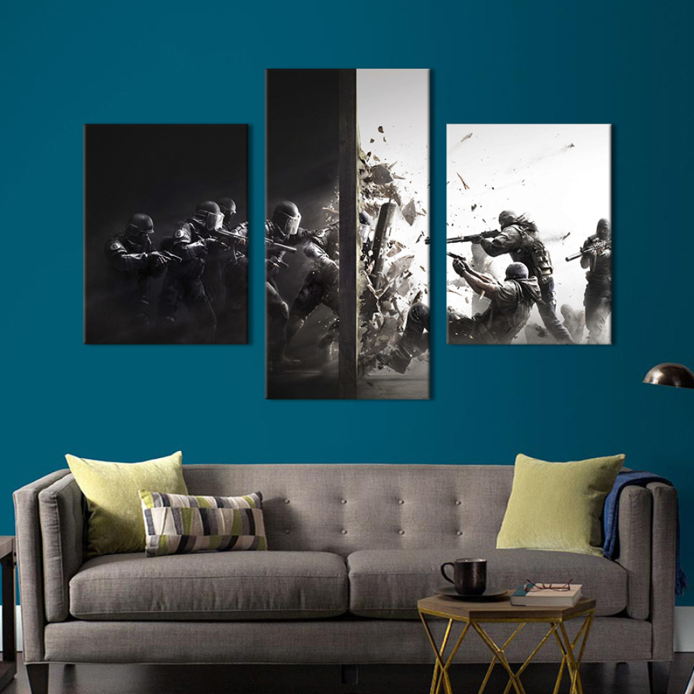 Картина Постер гри Tom Clancy's Rainbow Six Облога 66x40 см (1438-32)