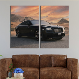 Картина Елегантний чорний Rolls-Royce 71x51 см (124-2)
