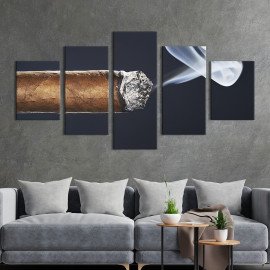 Картина Ароматний дим кубинської сигари 112x54 см (301-52)