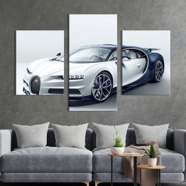 Картина на полотні Автомобіль преміум-класу Bugatti Chiron 66x40 см (119-32)