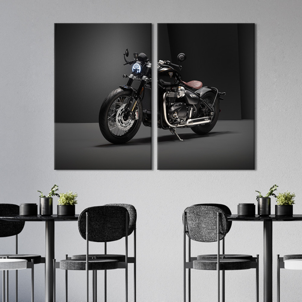 Картина Брутальний байк Triumph Bobber Bonneville 111x81 см (1406-2)