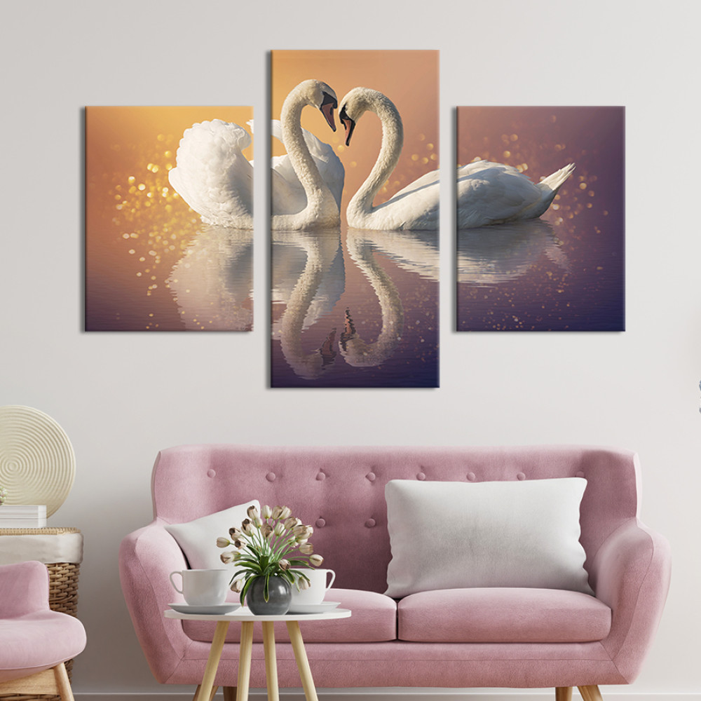 Картина Лебедина вірність 66x40 см (212-32)