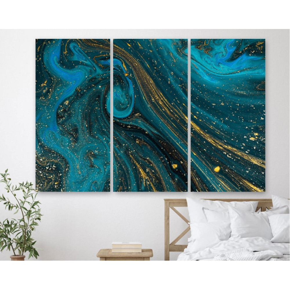 Картина Триптих Холодна мармурова поверхня 156x100 см (M3_XL_399)