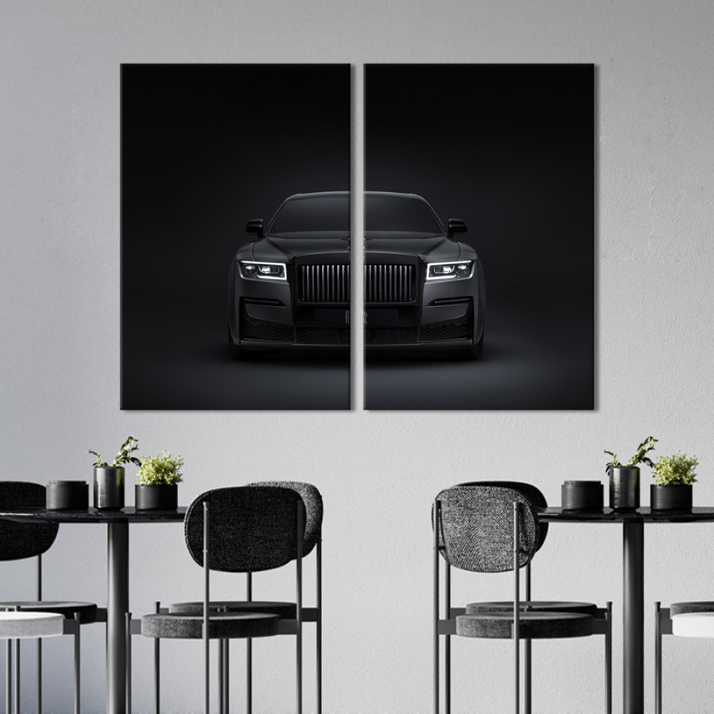 Картина Розкішний Rolls-Royce Black Badge Ghost 111x81 см (1276-2)