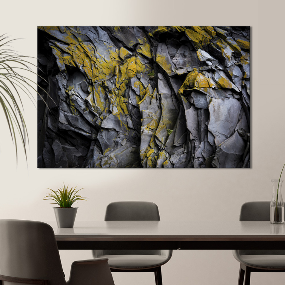 Картина абстракція картина для офісу Сіра текстура скелі 51x34 см (1085-1)