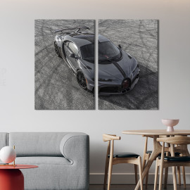 Картина Bugatti Chiron Pur Sport вид зверху 71x51 см (1297-2)
