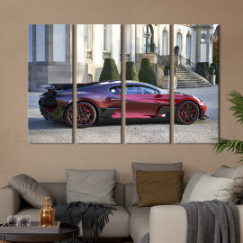 Картина Французький гіперкар Bugatti Divo Lady Bug 89x53 см (1306-41)