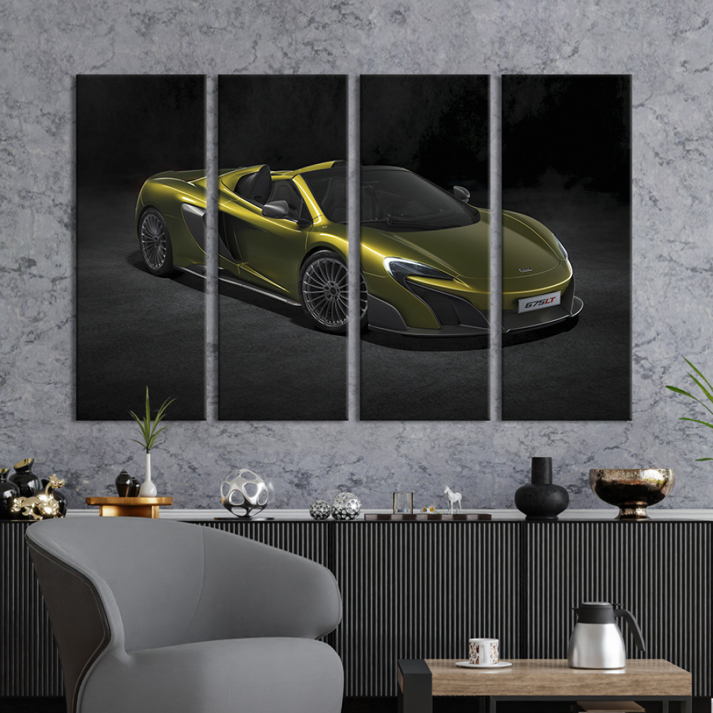 Картина Суперкар McLaren 675LT з відкритим верхом 89x53 см (1361-41)