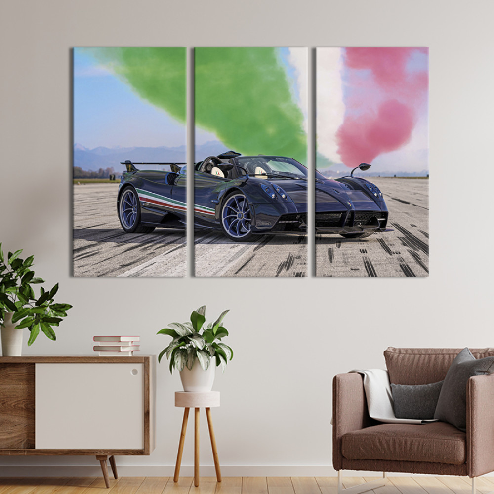 Картина Стильний автомобіль Pagani Huayra Tricolore 78x48 см (1272-31)
