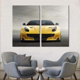 Картина Розкішна жовта Ferrari 71x51 см (1317-2)