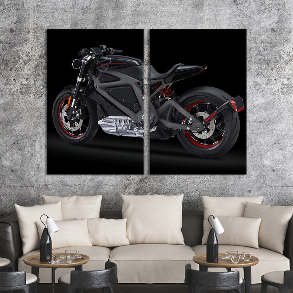 Картина Мотоцикл Harley-Davidson на електриці 165x122 см (1328-2)