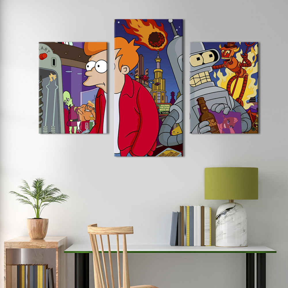 Картина на полотні Fry and Bender 66x40 см (712-32)