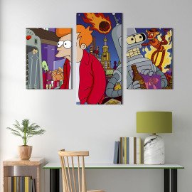 Картина на полотні Fry and Bender 66x40 см (712-32)