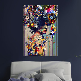 Картина в офіс Яскрава абстрактна дівчина 51x34 см (2art_105)