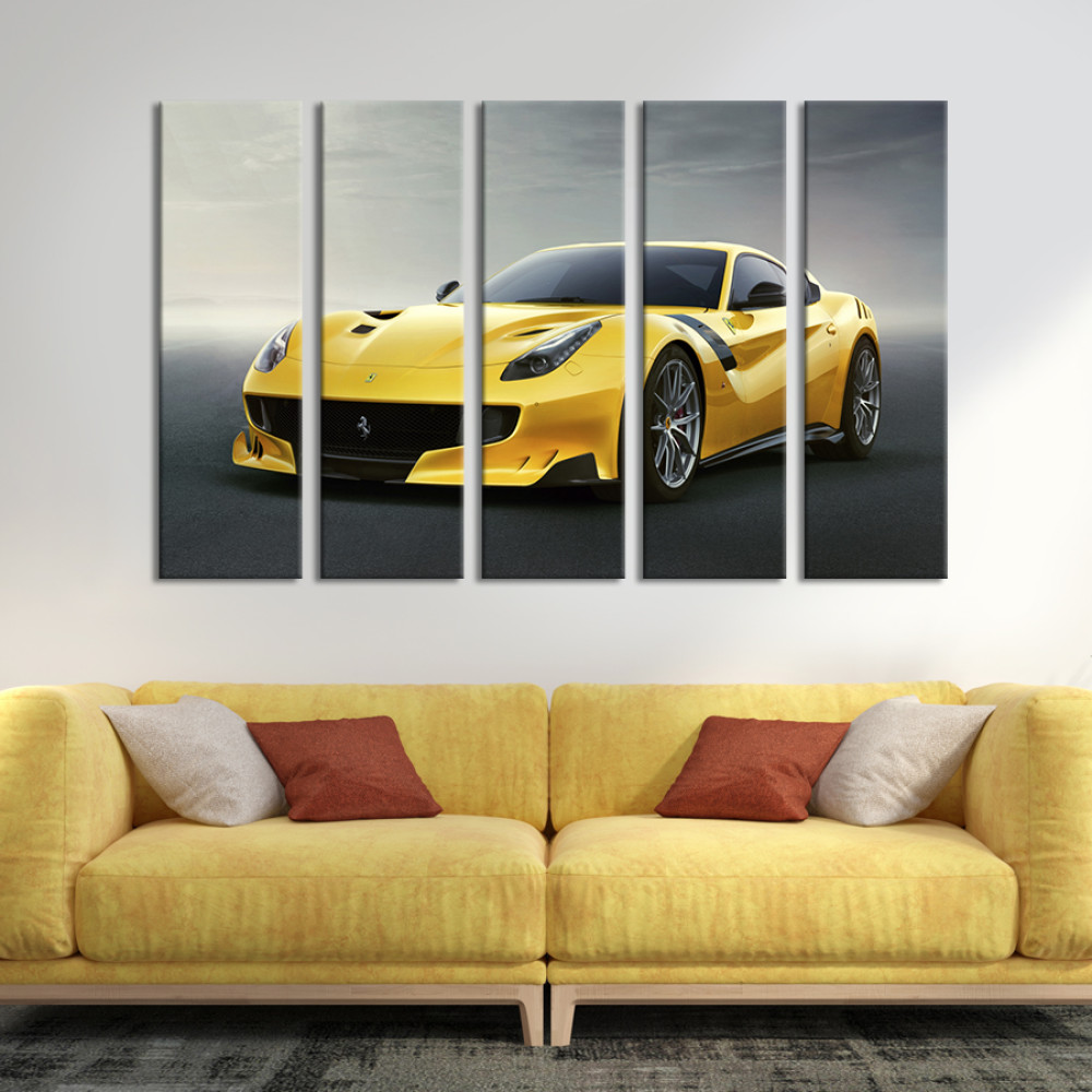 Картина Стильна жовта Ferrari 87x50 см (1316-51)