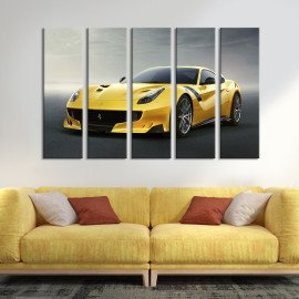 Картина Стильна жовта Ferrari 87x50 см (1316-51)