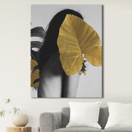 Картина Люди - Дівчина із золотим листом 50x38 см (P0409)