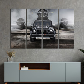 Картина Чорний позашляховик Mercedes AMG G63 Brabus 89x53 см (1247-41)