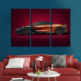 Картина Авто McLaren 765LT Strata з дивовижним забарвленням 128x81 см (1377-31)