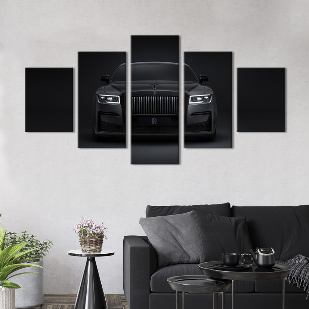 Картина Колекційне авто Rolls-Royce Black Badge Ghost 112x54 см (1276-52)