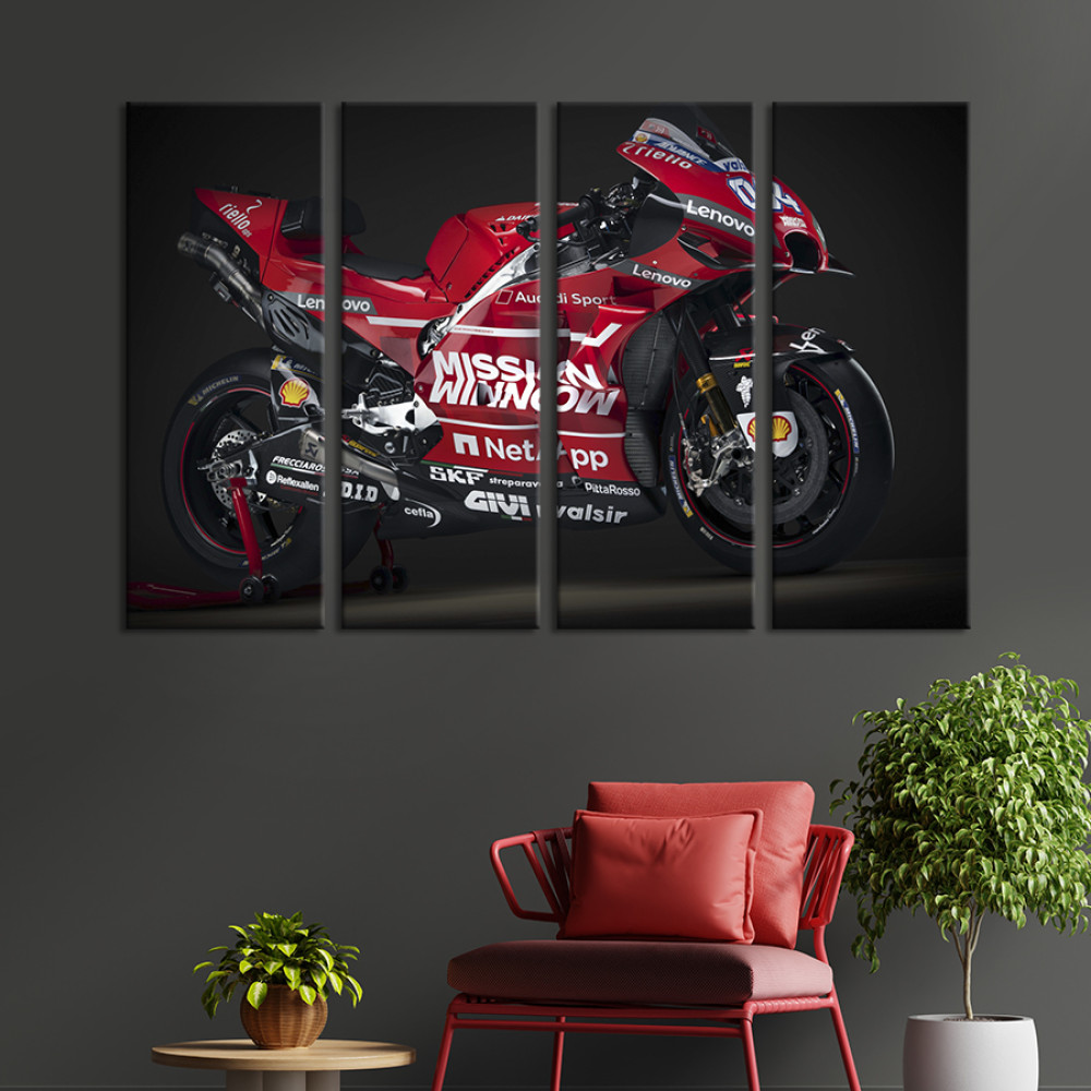 Картина Стильний мотоцикл Ducati ucati Desmosedici GP19 149x93 см (1314-41)