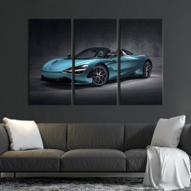 Картина Стильне авто McLaren 650S в блакитному кольорі 78x48 см (1355-31)