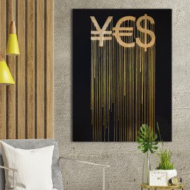 Картина Гроші - Золота валюта 50x38 см (P0439)
