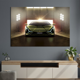 Картина Lamborghini Sian в оливковому кольорі 122x81 см (1343-1)