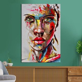 Картина в офіс Портрет яскравої жінки 80x54 см (2art_8)