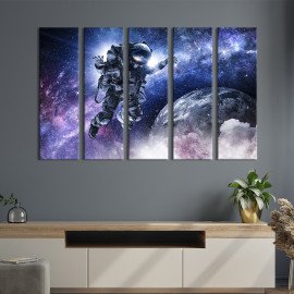 Картина Астронавт у неймовірному космосі 87x50 см (524-51)