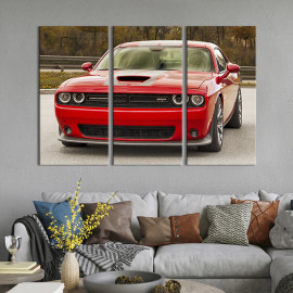 Картина Люксовий червоний Dodge challenger 78x48 см (118-31)
