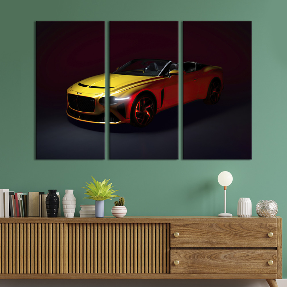 Картина Стильний жовтий Bentley Bacalar 78x48 см (1273-31)