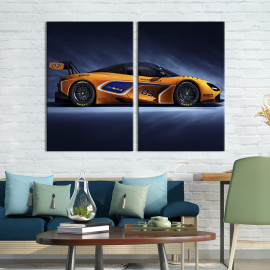 Картина Помаранчевий гоночний автомобіль McLaren 71x51 см (1352-2)