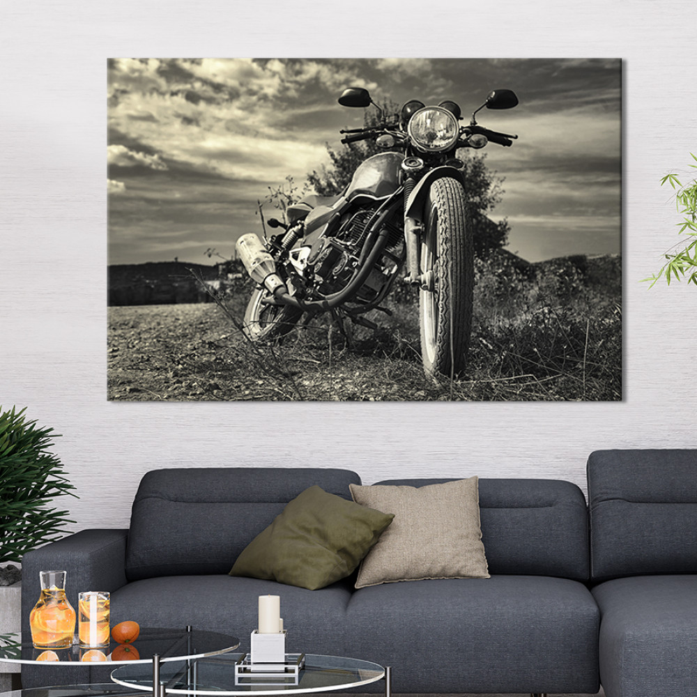 Картина на полотні Старий Harley Davidson 51x34 см (96-1)
