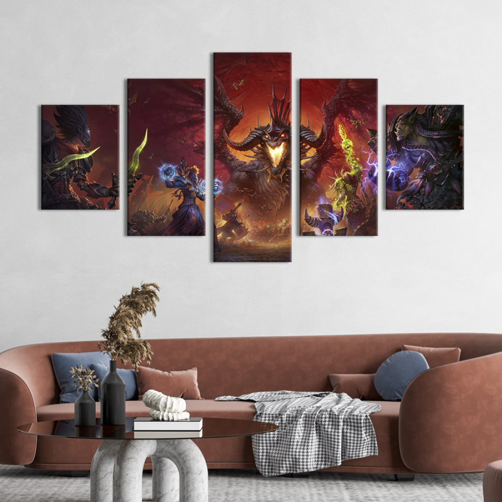 Картина Персонаж гри World of Warcraft Оніксия 112x54 см (655-52)