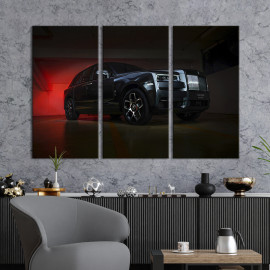 Картина Чорний Rolls-Royce Cullinan Black Badge 78x48 см (1391-31)