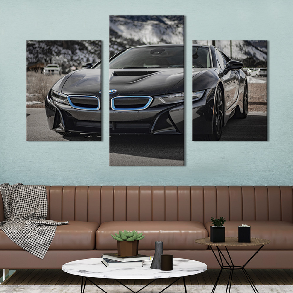 Картина Люксова машина BMW i8 78x48 см (115-31)