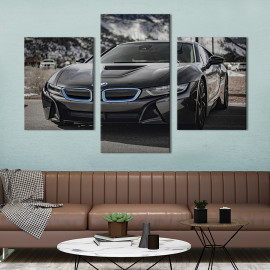 Картина Люксова машина BMW i8 78x48 см (115-31)