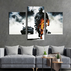 Картина Комп'ютерний шутер Battlefield: Bad Company 66x40 см (1461-32)