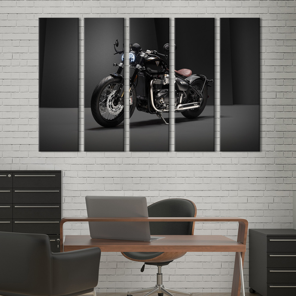 Картина Потужний байк Triumph Bobber Bonneville 87x50 см (1406-51)