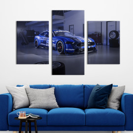 Картина Гоночний автомобіль Ford Mustang GT Gen3 66x40 см (1284-32)