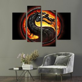 Картина Mortal Kombat - Dragon 89x56 см (729-42)