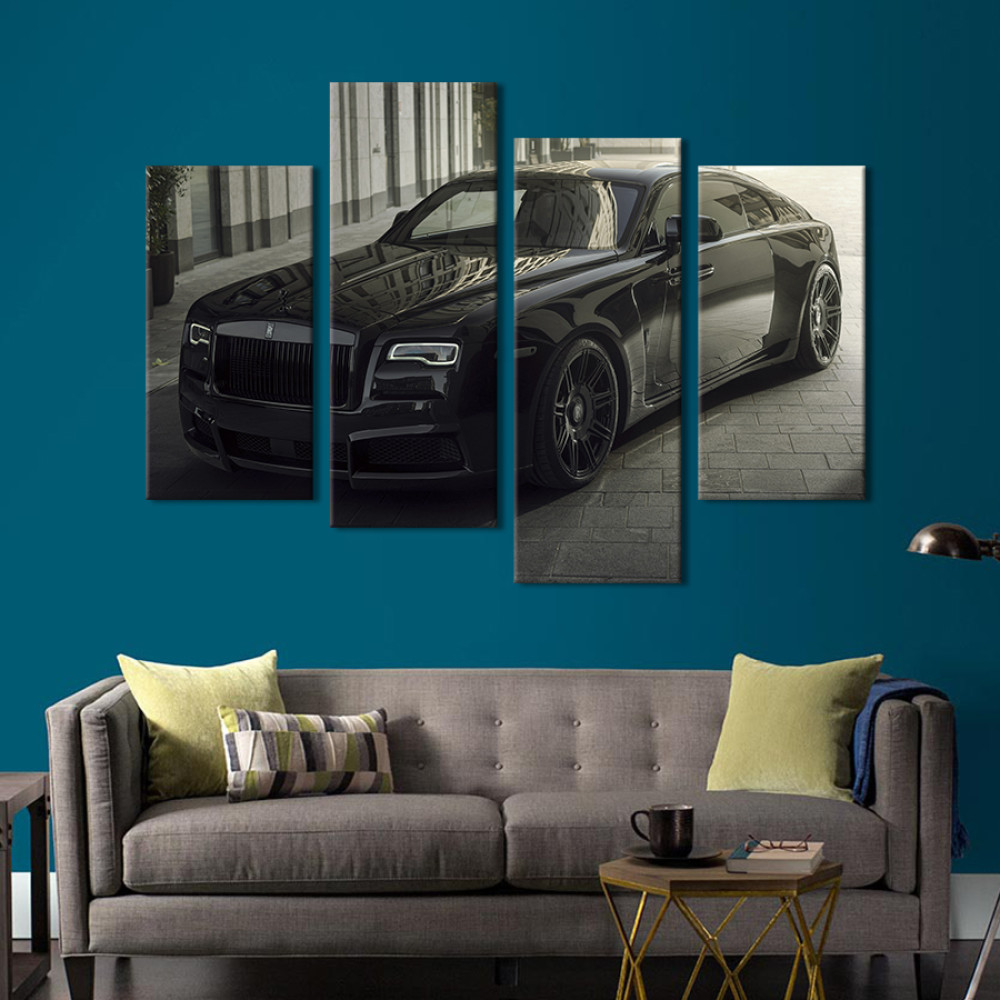 Картина Люксовий Rolls-Royce Чорний діамант 89x56 см (1400-42)