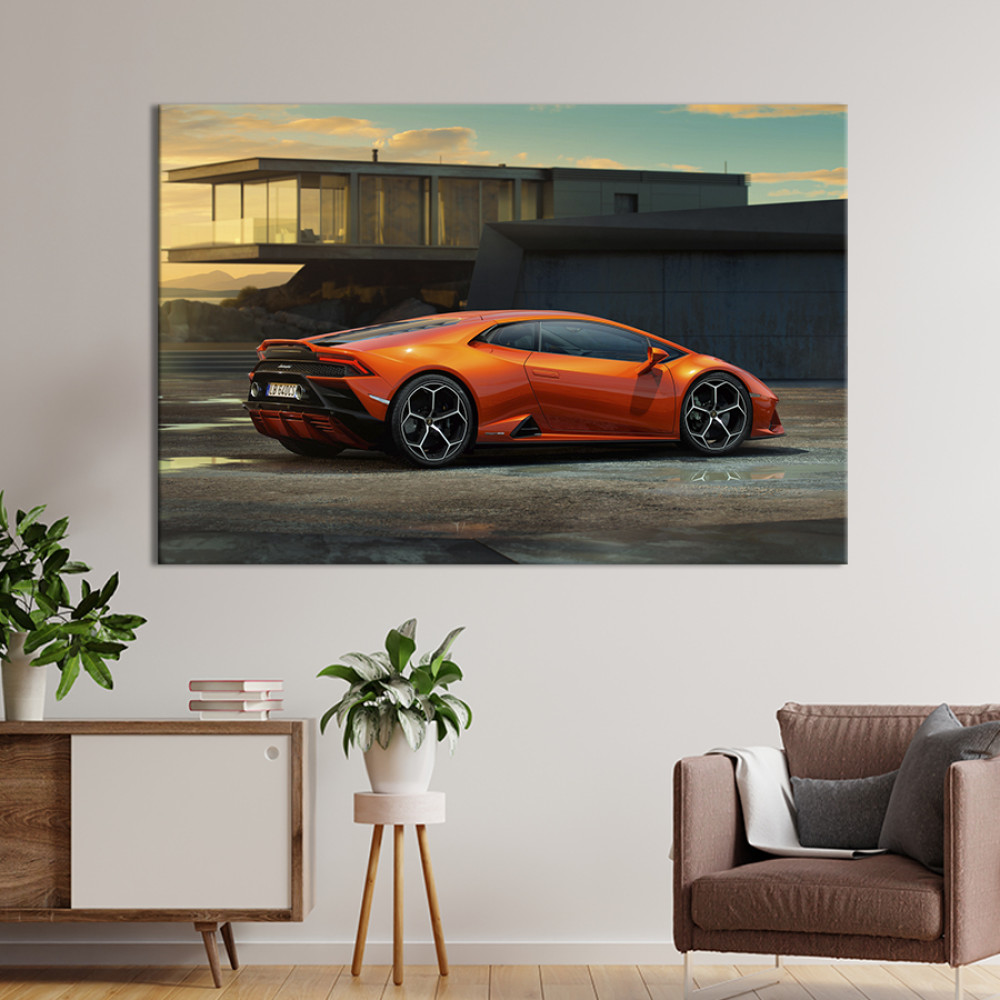 Картина Новий Lamborghini Huracan Evo 51x34 см (1341-1)